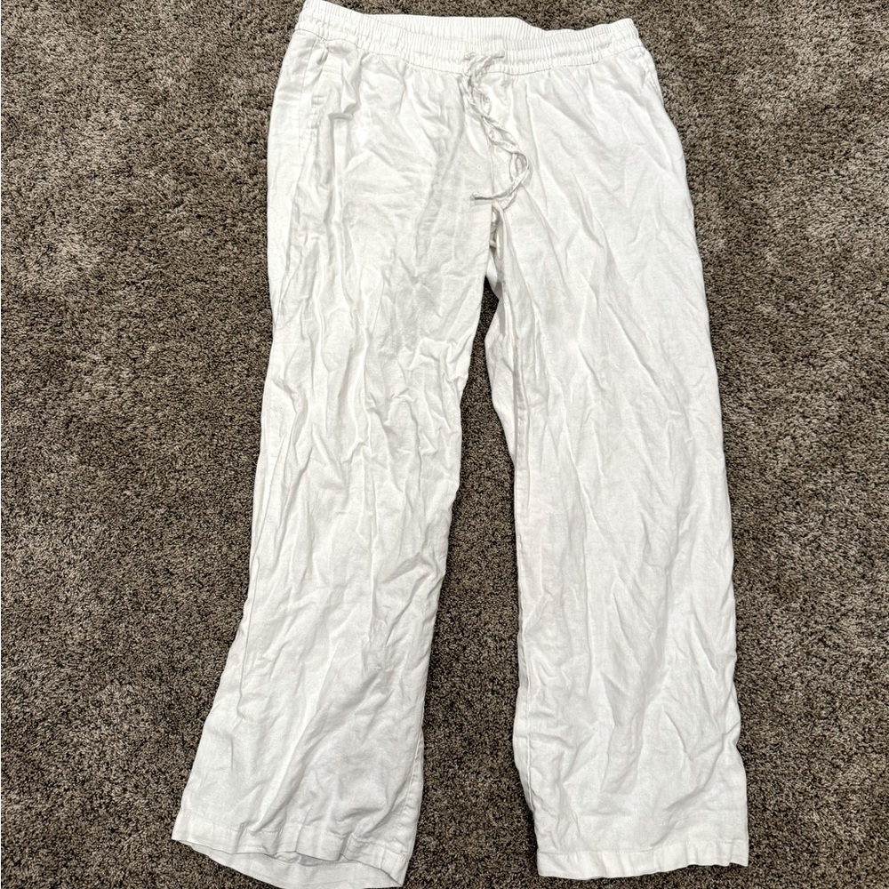 White beach pants